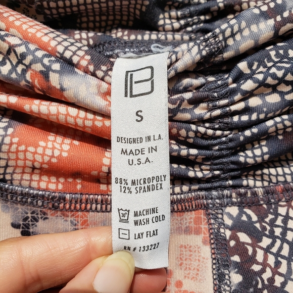 Body Language lace print leggings w scrunch waist - Picture 5 of 8